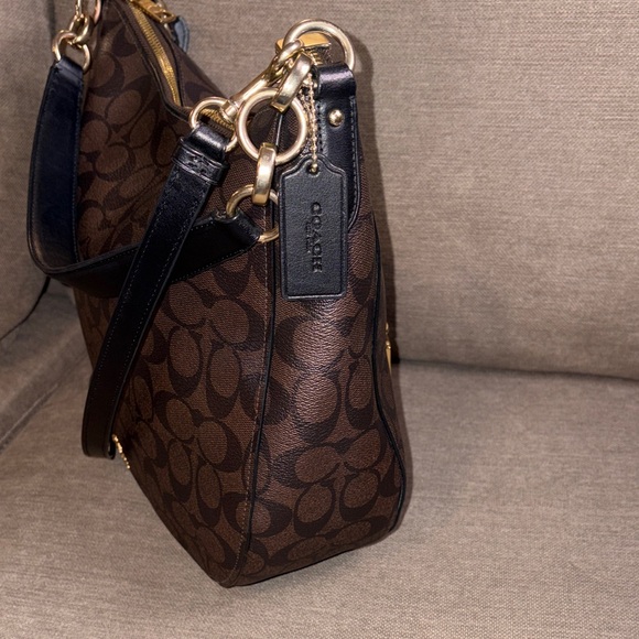 Coach Dark Brown and Black Shoulder Bag - Picture 4 of 10